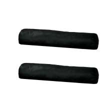 Conjunto com 2 Capas de Almofada Rolinho Candy 63x22 Suede Preto