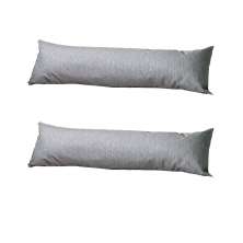 Conjunto com 2 Capas de Almofada de Rim Candy 70x22 Linho Cinza