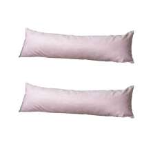 Conjunto com 2 Capas de Almofada de Rim Candy 70x22 Suede Rosa Claro