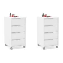 Conjunto com 2 Gaveteiros Maia 8 GV Branco