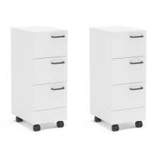 Conjunto com 2 Gaveteiros Osaka 6 GV Branco