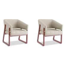 Conjunto com 2 Poltronas Air Areia