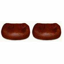 Conjunto com 2 Puffs Big Casal Café