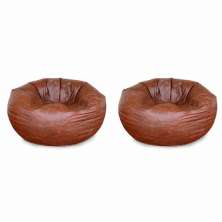 Conjunto com 2 Puffs Café
