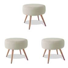 Conjunto com 3 Puffs Nash Areia