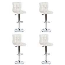 Conjunto com 4 Banquetas Giratórias Fitz Branco