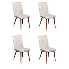 Conjunto com 4 Cadeiras Chambly Bege
