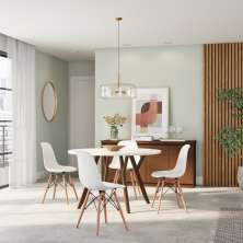 Conjunto com 4 Cadeiras Coventry Branco