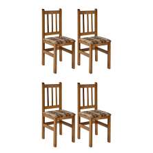 Conjunto com 4 Cadeiras Di Marzio Marrom