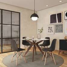 Conjunto com 4 Cadeiras Dover Preto