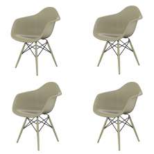 Conjunto com 4 Cadeiras Eames Arm DSW Fendi