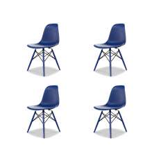 Conjunto com 4 Cadeiras Eames DSW Azul