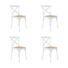 Conjunto com 4 Cadeiras de Jantar Katrina Branca