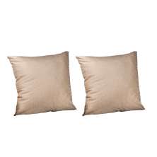 Conjunto com 4 Capas de Almofada Quadrada Candy 45x45 Linho Bege