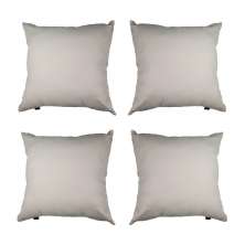 Conjunto com 4 Capas de Almofada Quadrada Candy 45x45 Linho Cru