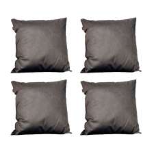 Conjunto com 4 Capas de Almofada Quadrada Candy 45x45 Suede Grafite