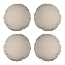 Conjunto com 4 Capas de Almofada Redonda Candy 45x45 Linho Cru