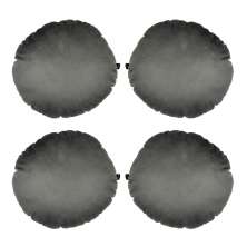 Conjunto com 4 Capas de Almofada Redonda Candy 45x45 Suede Grafite
