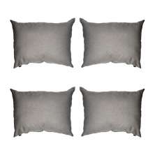 Conjunto com 4 Capas de Almofada Retangular Candy 30x45 Linho Cinza