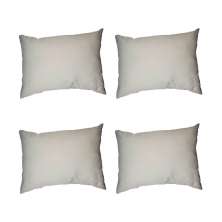Conjunto com 4 Capas de Almofada Retangular Candy 30x45 Linho Cru
