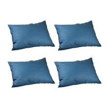 Conjunto com 4 Capas de Almofada Retangular Candy 30x45 Suede Azul Jeans