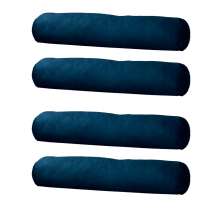 Conjunto com 4 Capas de Almofada Rolinho Candy 63x22 Suede Azul Marinho