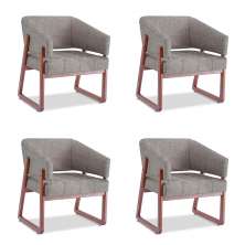 Conjunto com 4 Poltronas Air Cimento