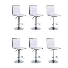 Conjunto com 6 Banquetas Giratórias Marilyn Branco