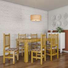 Conjunto de Mesa com 6 Cadeiras Porto Cerejeira