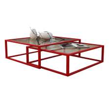 Conjunto de Mesa de Centro Duo Catarina Vermelha