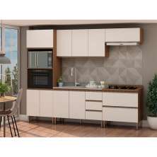 Cozinha Compacta Conecta 9 Portas 5 Gavetas Évano e Off White