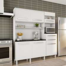 Cozinha Compacta Extraordinária 6 Portas 2 Gavetas Branco