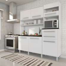 Cozinha Compacta Formidável 6 Portas 2 Gavetas Branco