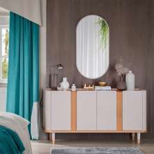 Espelho Decorativo Ellie (103x53cm) Off White
