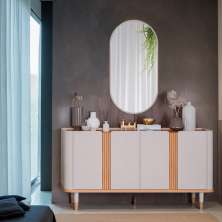 Espelho Decorativo Tess (103x53cm) Off White