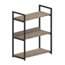 Estante Industrial UrbnFlex Preta e Mel 87 cm
