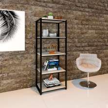 Estante Wooden Snow e Preta