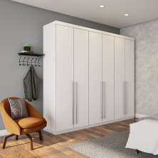 Guarda-Roupa Casal Camberra 6 Portas 6 Gavetas Neve