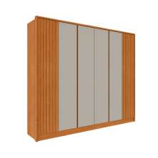 Guarda-Roupa Casal Hera 6 Portas 6 Gavetas Cinamomo e Off White