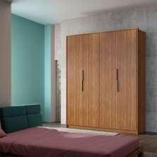 Guarda-Roupa Casal Koblen 4 Portas 3 Gavetas Amendola Touch