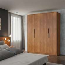 Guarda-Roupa Casal Mosel 4 Portas 3 Gavetas Amendola Touch