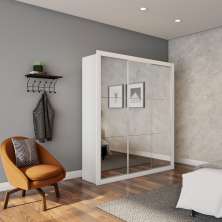 Guarda-Roupa Casal Paola Gold 3 Portas 4 Gavetas Branco