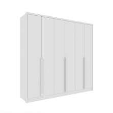 Guarda-Roupa Casal Pequin 6 Portas 6 Gavetas Neve