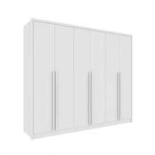 Guarda-Roupa Casal Poenia 6 Portas 6 Gavetas Neve