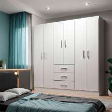 Guarda-Roupa Casal Tarsis 6 Portas 2 Gavetas Branco
