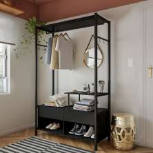 Guarda-Roupa Closet Modulado Maure Preto