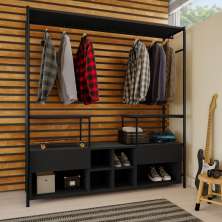 Guarda-Roupa Closet Modulado Telde Casal 2 Gavetas Preto