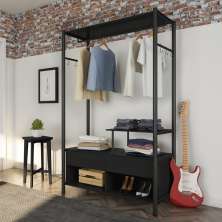 Guarda-Roupa Closet Modulado Valência Preto
