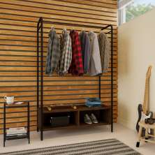 Guarda-Roupa Closet Modulado Vicenza Preto e Demolição