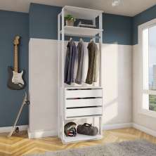 Guarda-Roupa Modulado Brazos 3 Gavetas Branco